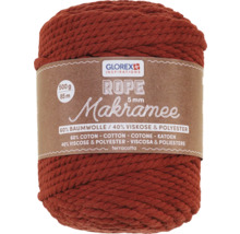 Glorex Makramee Garn, 5 Millimeter dick, 500 Gramm, 60 Prozent Baumwolle, 40 Prozent Viskose und Polyester