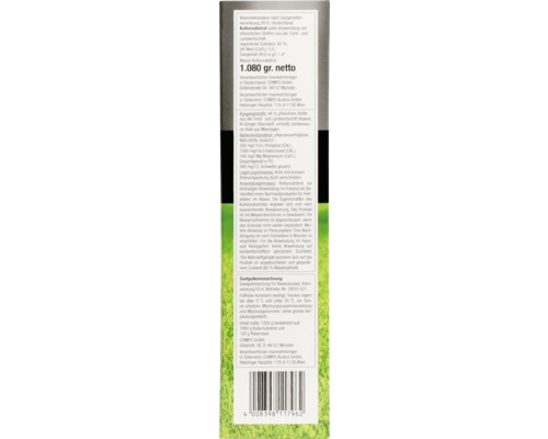 Informationen zu Kultursubstrat und Rasensamen