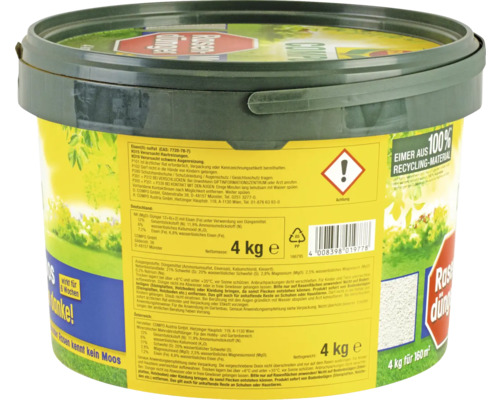 Eimer Rosendünger mit einer Füllmenge von 4 Kilogramm