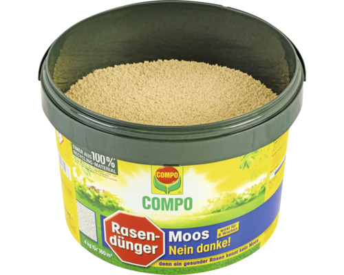 Compo Rasendünger Moos Nein Danke im Eimer
