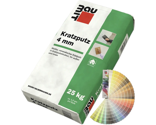 Baumit KratzPutz Jura 04 farbig 25 kg Baumit Kratzputz 4 mm Sack mit Farbfächer