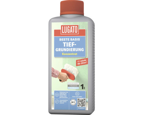 Apprêt en profondeur Lugato Beste Basis 1 l Lugato Primaire d''adhérence concentré en bidon de 1 litre