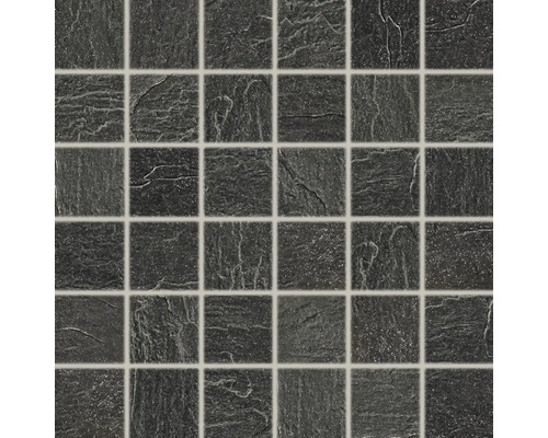 Mosaïque Cliff noir 30 cm x 30 x 0,9 cm Mosaïque avec aspect pierre