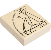 Stempel mit Weihnachtsmotiv und Neujahrsgruß