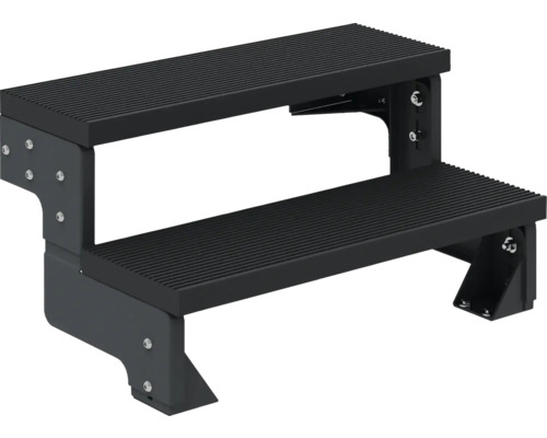 Zweistufige Treppe aus Metall für den Aussenbereich