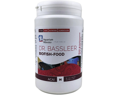 Nourriture pour poissons d'aquarium Aquarium Münster Dr. Bassleer Biofish Food ACAI M 600 g Aquarium Münster Dr. Bassleer Biofish-Food Acai M avec une masse nette de 600 grammes