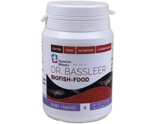 Nourriture pour poissons d'aquarium Aquarium Münster Dr. Bassleer Biofish Food BABY+NANO S 150 g Dr. Bassleer Biofish-Food Baby et Nano nourriture pour poissons