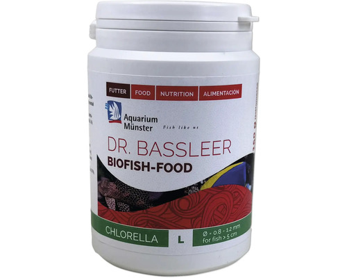 Nourriture pour poissons d'aquarium Aquarium Münster Dr. Bassleer Biofish Food CHLORELLE L 150 g Dr. Bassleer Biofish-Food Chlorella pour poissons de plus de 5 cm