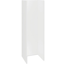 Cabine de douche rectangulaire sans receveur.