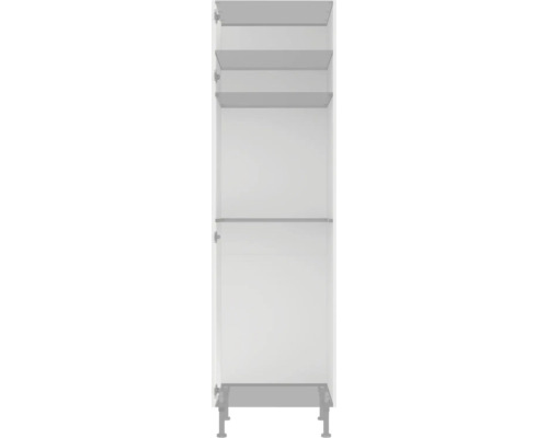 Meuble de cuisine avec étagères et pieds