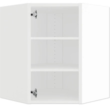 Armoire suspendue blanche avec trois compartiments de rangement