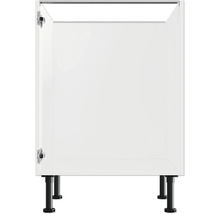 Meuble sous-lavabo blanc avec pieds noirs