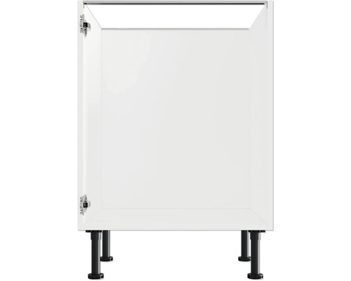 Meuble sous-lavabo blanc avec pieds noirs