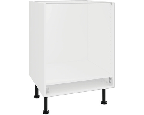 PICCANTE Smart Corps de meuble bas PICCANTE Smart lxpxh 60 x 55,5 x 70,4 cm - - démonté P010 KU634-2 Meuble bas de cuisine blanc avec pieds noirs