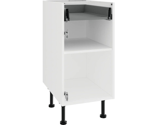 PICCANTE Smart Corps de meuble bas PICCANTE Smart lxpxh 40 x 55,5 x 70,4 cm - - démonté P010 KU406-2 Meuble bas blanc avec étagères et pieds noirs