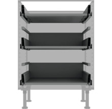 Aménagement intérieur d'armoire avec trois tiroirs