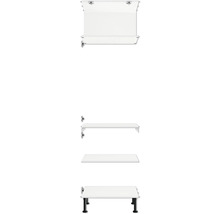 Meuble-lavabo blanc avec structure noire