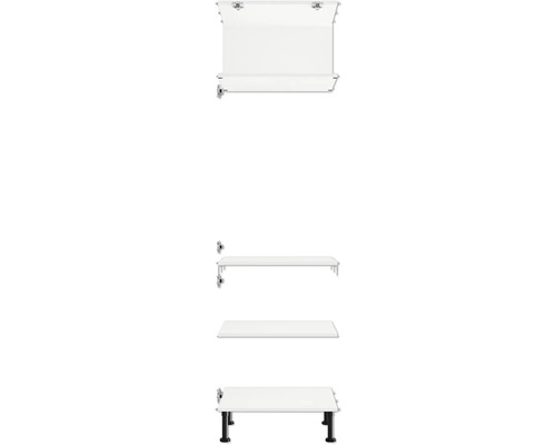 Meuble-lavabo blanc avec structure noire
