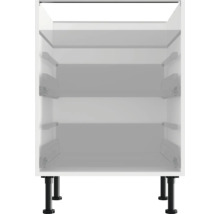 Meuble bas de cuisine vide avec pieds