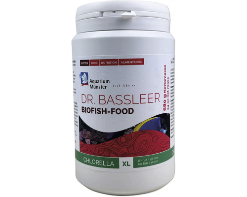 Nourriture pour poissons d'aquarium Aquarium Münster Dr. Bassleer Biofish Food CHLORELLE XL 680 g Dr. Bassleer Biofish-Food Chlorella XL en pot