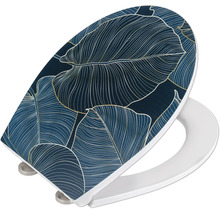 Abattant de WC avec motif de feuilles