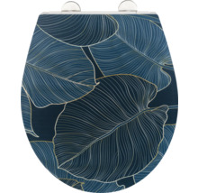 Abattant WC avec motif de feuilles