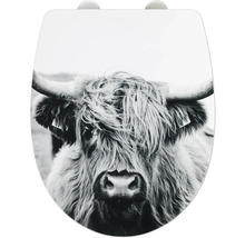 Abattant de WC avec motif vache Highland
