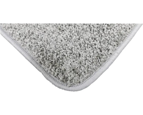 Vue détaillée d''un tapis gris avec bordure