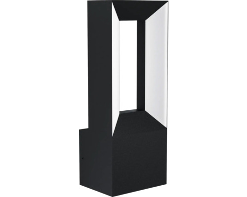 LED Außenwandleuchte 2x 5W 2x 550 lm 3000 K HxB 29x11 cm Riforano schwarz Aussenleuchte zur Wegebeleuchtung