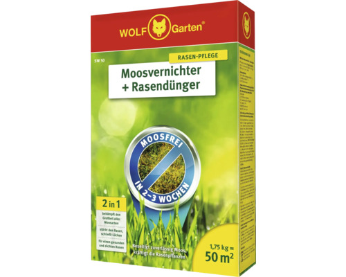 Wolf Garten Moosvernichter plus Rasendünger Packung