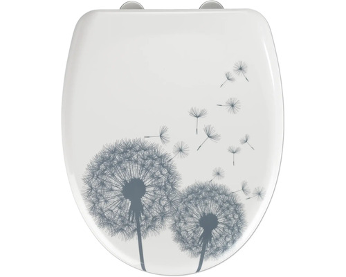 Abattant de WC avec motif de pissenlit