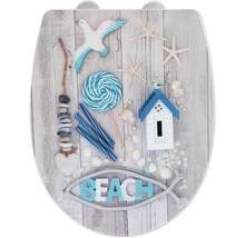 Abattant de WC avec décor de plage