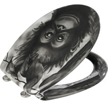 Abattant de WC avec motif de singe