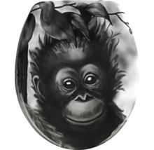 Abattant de WC avec motif de singe