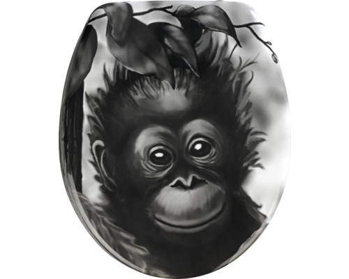 Abattant de WC avec motif de singe