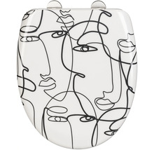Abattant de WC avec motif de visage