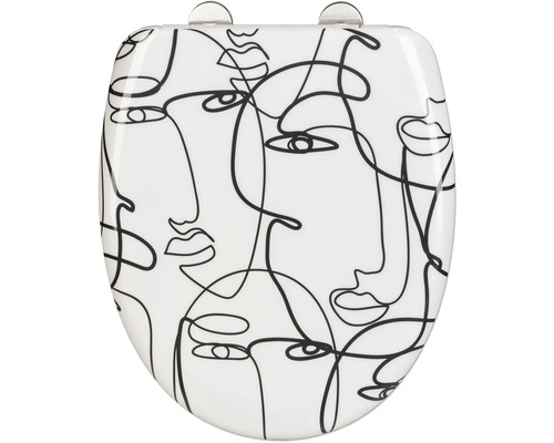Abattant de WC avec motif de visage