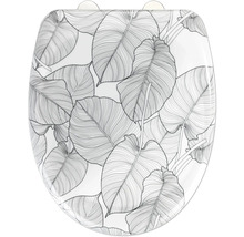 Abattant de WC avec motif de feuilles