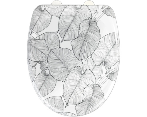 Abattant de WC avec motif de feuilles