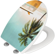 Abattant WC avec motif de plage
