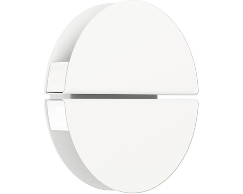 LED Außenwandleuchte Edelstahl 5W 600 lm 3-step CCT 2700/4000/6500 K Ø 18 cm Vascella weiß Runder Waschtisch mit Ablagefläche
