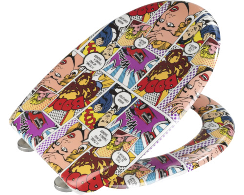 Toilettensitz mit Comicdesign