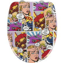 Abattant de WC avec motif de bande dessinée