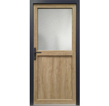 Porte aspect bois avec insert en verre