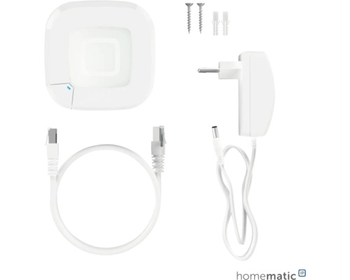 Point d''accès Homematic IP avec bloc d''alimentation, câble LAN, vis et chevilles
