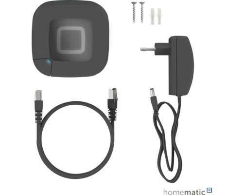 Point d''accès Homematic IP avec bloc d''alimentation, câble réseau, vis et chevilles