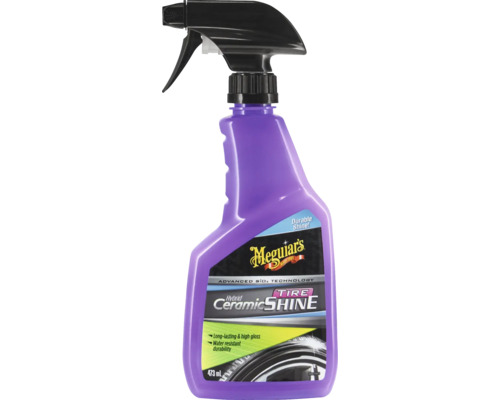 Meguiar''s Hybrid Ceramic Tire Shine in einer lila Sprühflasche