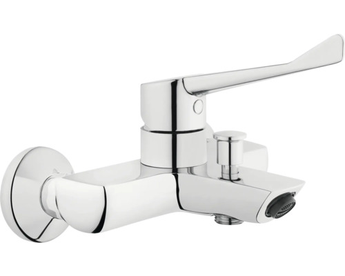 VitrA Einhebel Badewannenarmatur SOLID S chrom glänzend A42585EXP Glänzende Duscharmatur zur Wandmontage