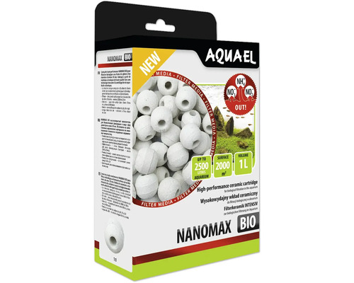 Aquael Nanomax Bio masses de filtration pour aquariums jusqu''à 2500 litres avec une surface de 2000 mètres carrés et un volume d''un litre dans l''emballage