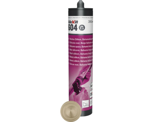 Akkit 604 Sanitär Silikon bahamabeige matt 310 ml Akkit 604 Silikon, Bahamabeige, 310 ml